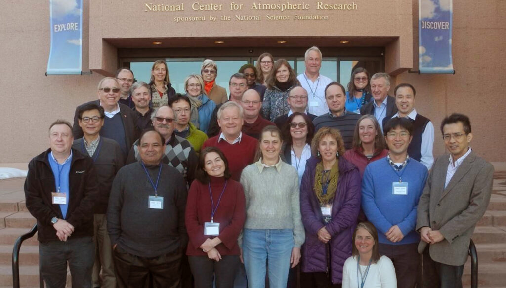 Group photo taken during the 27th SPARC SSG meeting, standing in from of the Table Mountain Facility in Boulder, Colorado (USA)